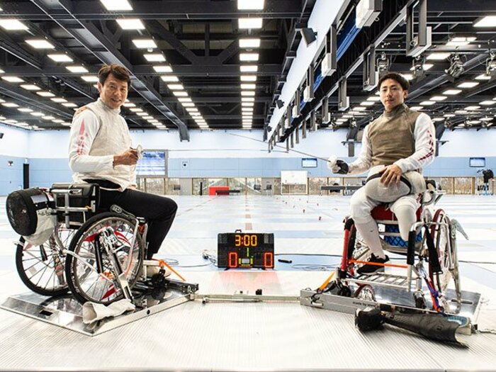 車いすフェンシング・加納慎太郎と松岡修造の対談に予期せぬ人物が参入!<Number Web> photograph by Nanae Suzuki