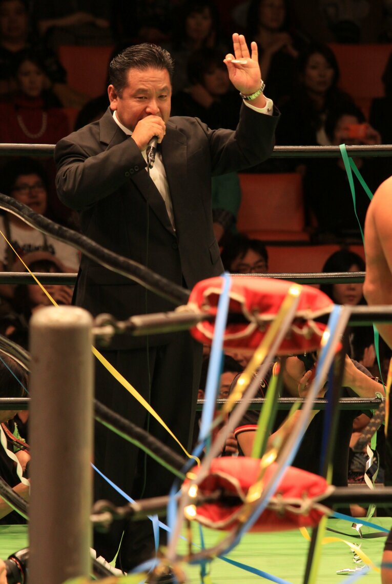 当時、ノアのGMを務めていた仲田龍　©Hiroki Kakehata