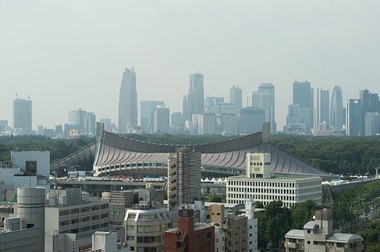 建築界のレガシー「国立代々木競技場」は二度目のオリンピックをむかえる今なお高い評価を得ている ／ photograph by Nanae Suzuki