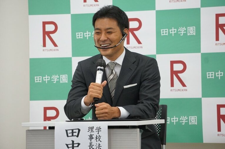 2022年4月に田中氏が理事長を務める小学校が開校予定。世界に挑戦する12歳を学校目標に掲げる ／ photograph by Kyodo News