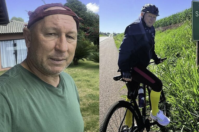 休日は趣味のサイクリングに精を出すというアルシンド（54歳）。日本サッカーへの愛は未だに絶大だ ／ photograph by Hiroaki Sawada