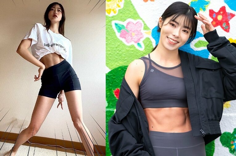 Twitterで19万いいねが付いたジョジョ立ち写真（左） ／ photograph by Takuya Sugiyama／本人提供