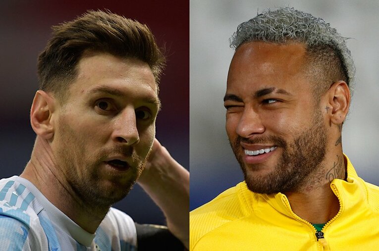 メッシとネイマール。アルゼンチンvsブラジルの伝統の一戦で何かと話題になったコパ・アメリカを締めくくる ／ photograph by Getty Images