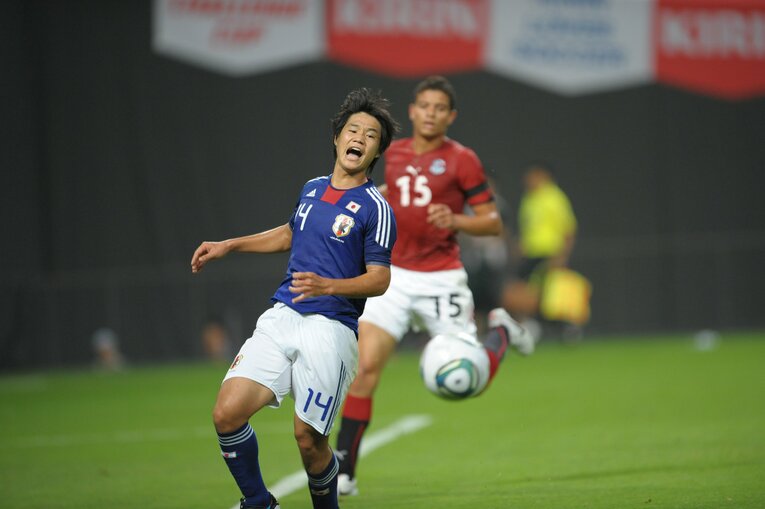 2011年8月、U-22日本代表・国際親善試合エジプト戦　©︎Naoya Sanuki