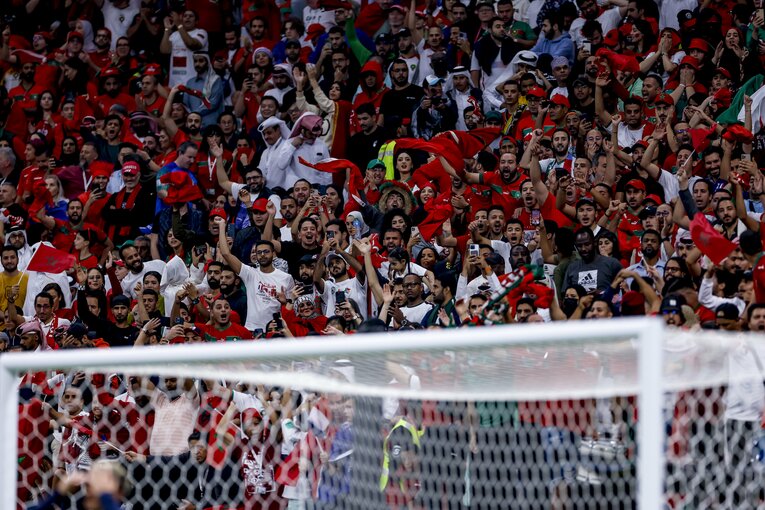 モロッコ代表のサポーター　©Kiichi Matsumoto／JMPA