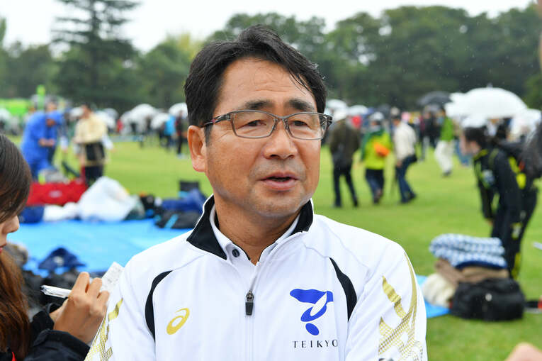 帝京大監督の中野孝行（2017年撮影） ©AFLO