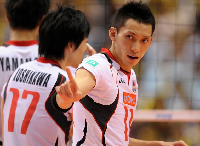 2008年北京五輪に出場した松本慶彦。ミドルブロッカーとして予選から活躍した　©︎Toshiya Kondo