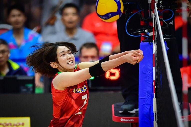 古賀紗理那（VNLファイナル準決勝・ブラジル戦）　©︎Volleyball World