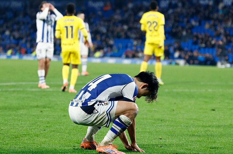 降格圏の相手にホームで痛恨の敗戦を喫したレアル・ソシエダ。久保建英も傷心の様子だった ／ photograph by Daisuke Nakashima