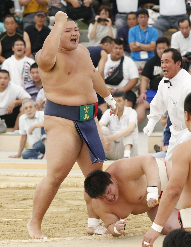 近畿大時代、国体（2015年）の富山県代表に選ばれた石橋広暉（現・朝乃山）　©KYODO