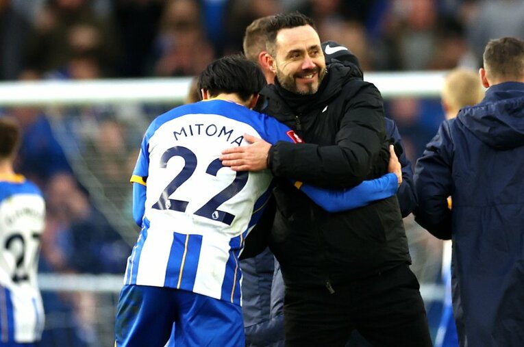 今季、ブライトンを率いてプレミアリーグ6位に躍進したデゼルビ監督 ／ photograph by Getty Images