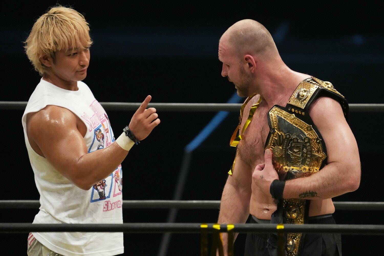 「モクスリーを超えて新日本プロレスを変える」と意気込む海野翔太　©Essei Hara