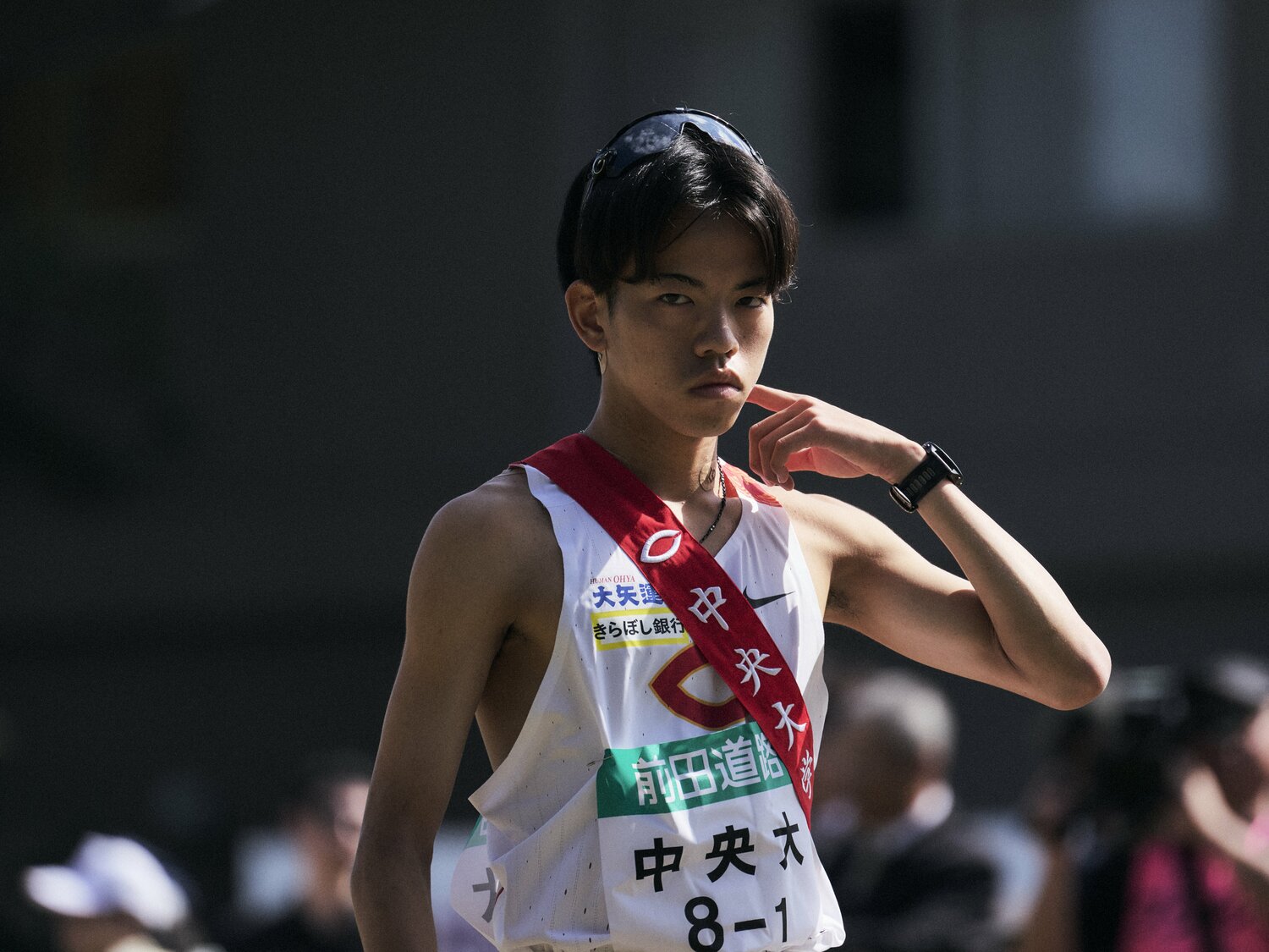 出雲駅伝の1区で区間賞を獲得した岡田。全日本はエース区間の7区を走り区間6位　©Yuki Suenaga
