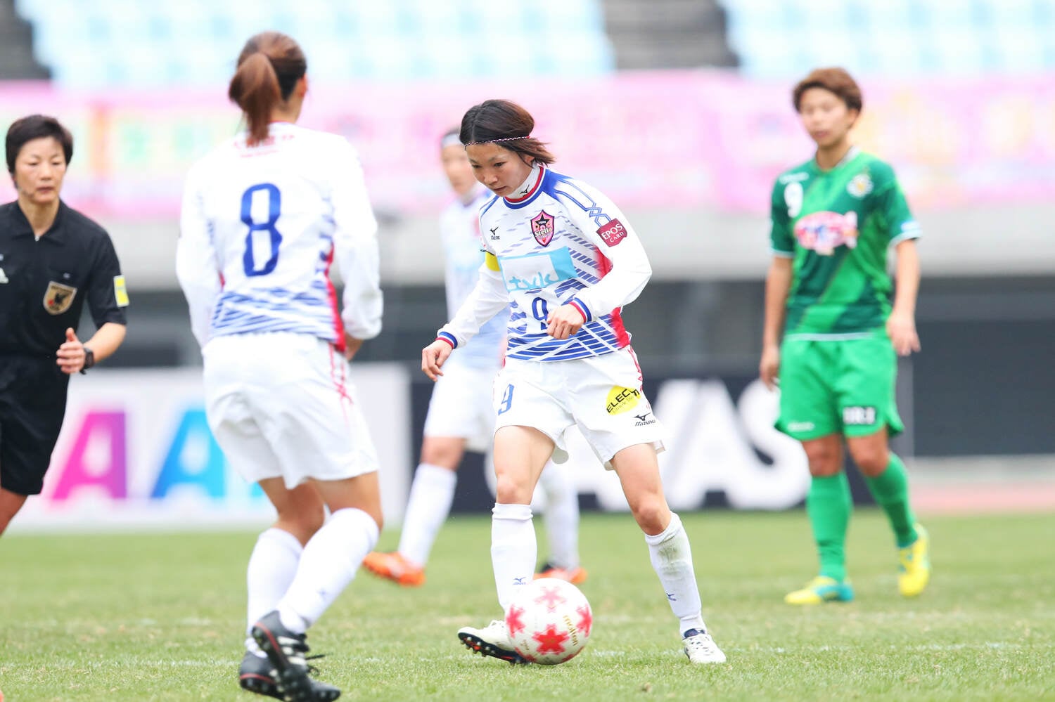 ノジマステラ神奈川相模原の創設時から在籍し、リーグ1部昇格に導くなど長年にわたってチームに貢献した　©AFLO SPORT