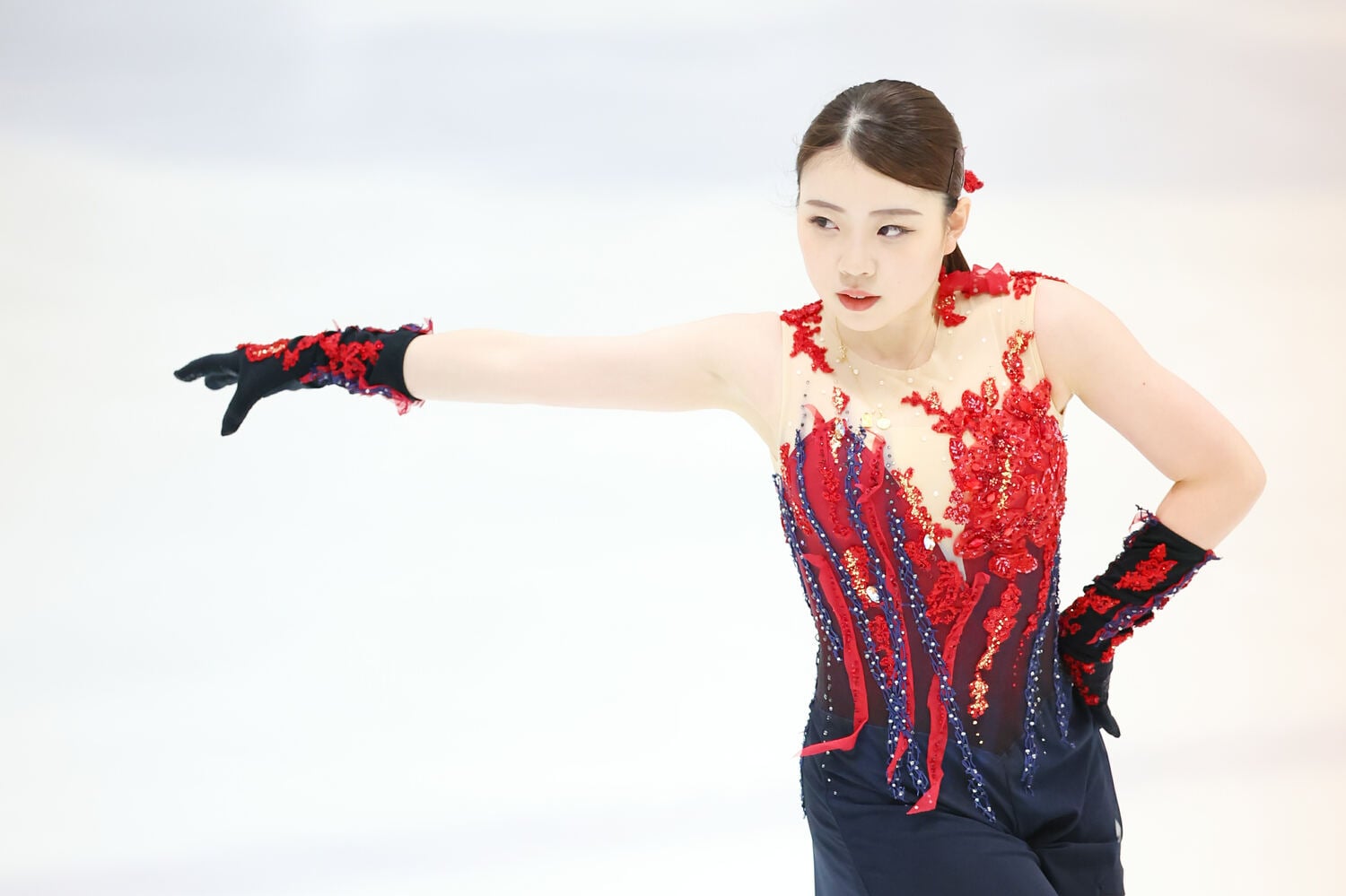 525日ぶりの公式戦でショートを滑りきった紀平。その得点は自身でも見慣れないものだった　©︎AFLO