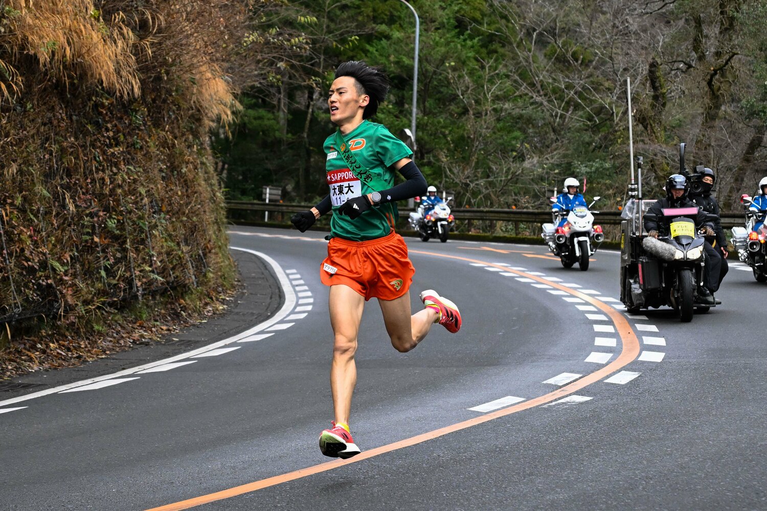 5区・菊地とともに「山の大東」の底力を見せた佐竹　©Nanae Suzuki