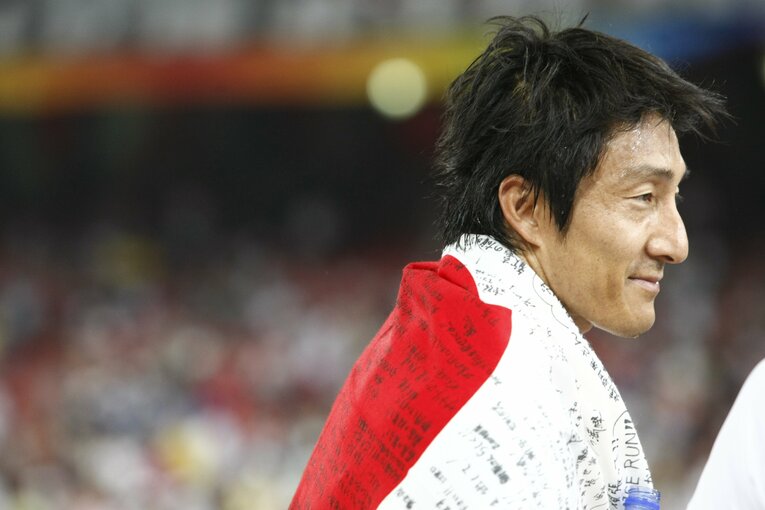 北京五輪のリレー決勝　©JMPA