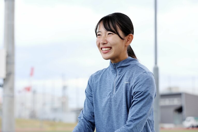 インタビューに答える蔵重。甲南大という新しい環境で成長を続ける　©Shigeki Yamamoto