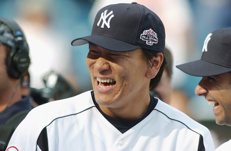 ヤンキース1年目から、松井はニューヨークの記者陣から愛された　©Getty Images