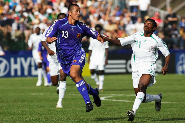 2007年U-20W杯に出場した柳川。グループリーグ3戦目のナイジェリア戦では先発で出場した　©︎AFLO
