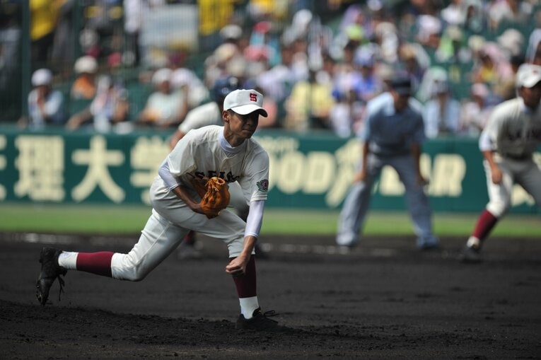 「最強」大阪桐蔭に立ち向かった大竹耕太郎（済々黌高。当時2年生）　 ©Hideki Sugiyama