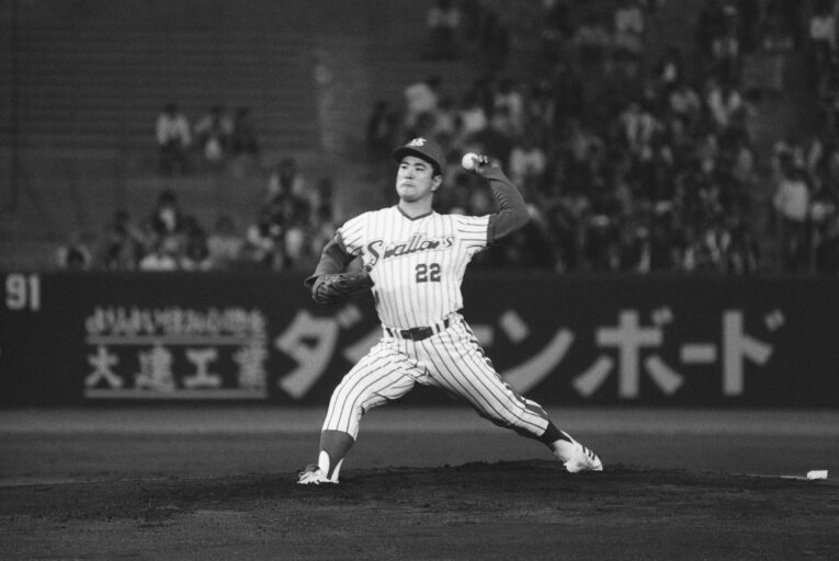 1978年の開幕戦で八重樫幸雄とバッテリーを組んだ“左のエース”安田猛　©JIJI PRESS