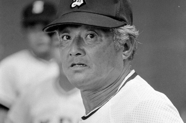 池田高校を率い、3度の甲子園優勝を果たした蔦文也監督 ／ photograph by Sankei Shimbun