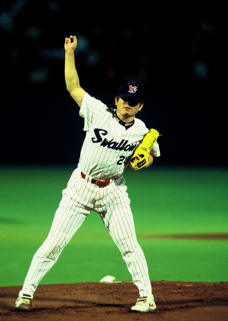 闘志あふれる入来智のピッチング（2001年日本シリーズ）©︎Koji Asakura