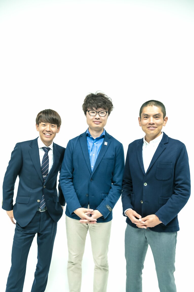 山の神三代　神野大地（左）、柏原竜二（中央）、今井正人　©Sports Graphic Number