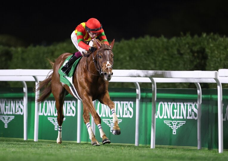 2月、サウジアラビアでレッドシーターフハンデキャップを快勝したビザンチンドリーム　©Getty Images