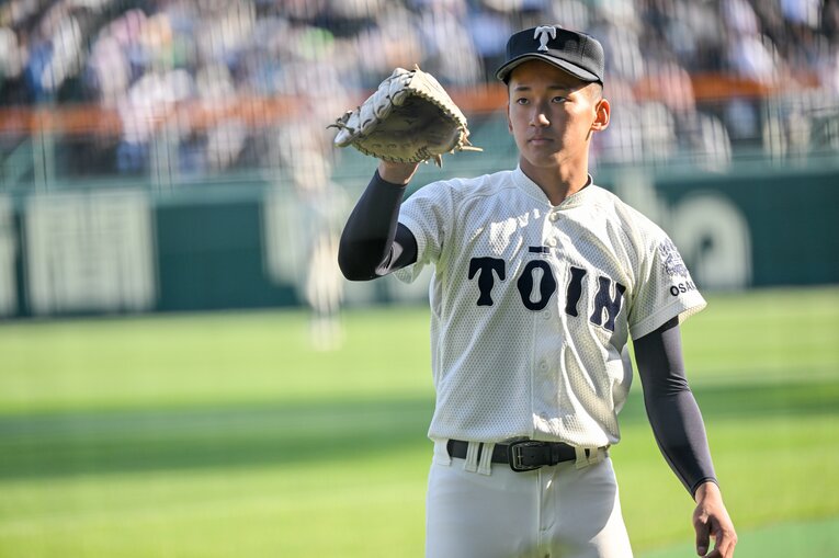 谷繁元信が注目するドラフト候補【4】前田悠伍（大阪桐蔭高／投手／左投左打／180cm・80kg）　©Nanae Suzuki