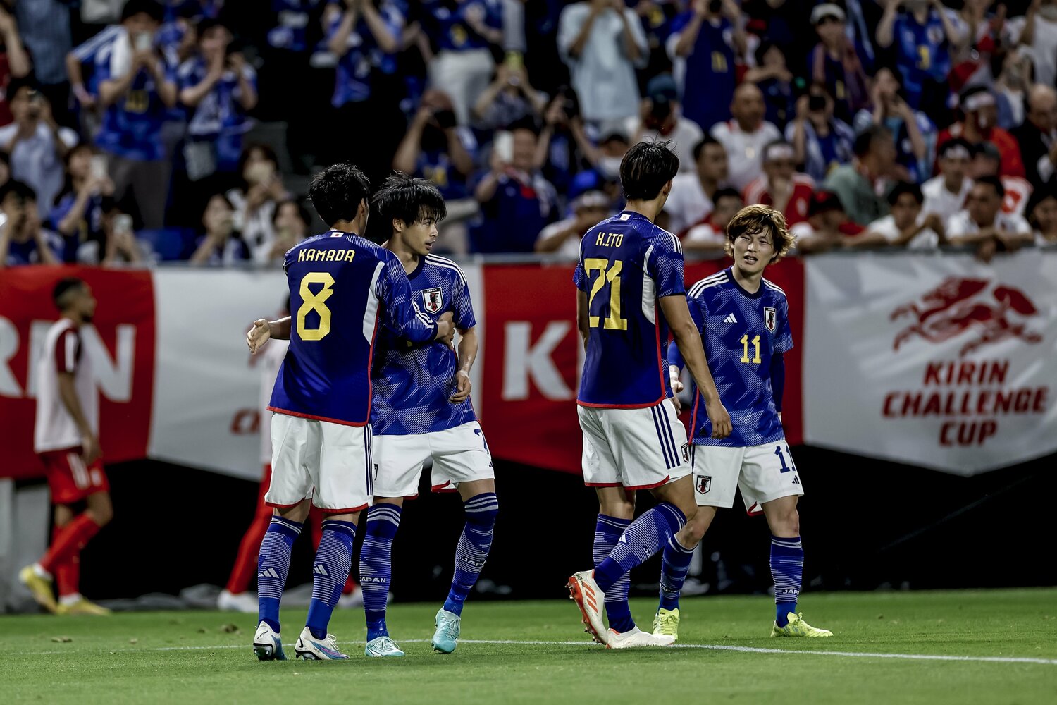 23年6月のペルー戦。4－1で勝利した　©Kiichi Matsumoto