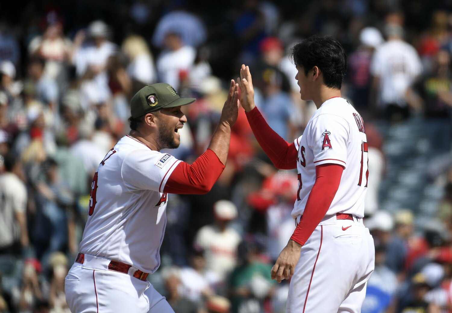 アニメ仲間でもあり、エ軍投手陣として大谷とともにチームを引っ張ったエステベス　©Getty Images