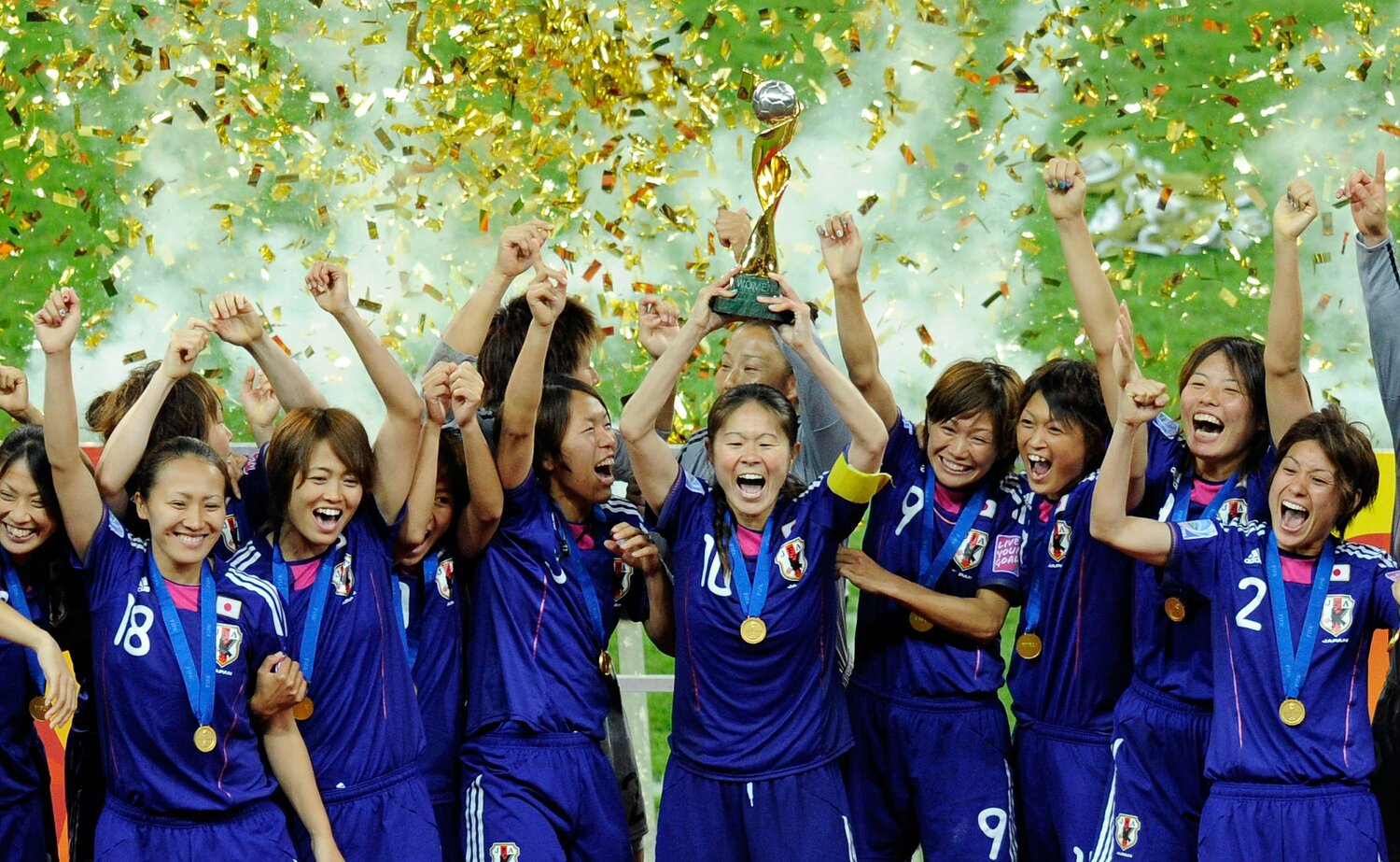 2011年、W杯優勝時のなでしこジャパン　©Getty Images