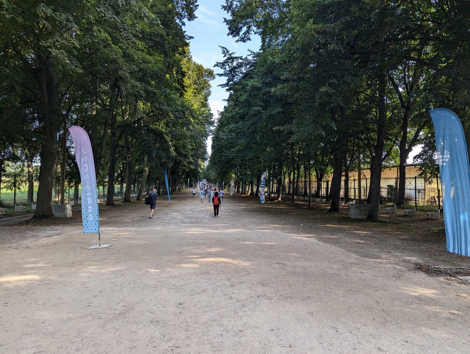 ウッドチップが敷かれたヴェルサイユ宮殿アリーナへの道　©Yu Saito