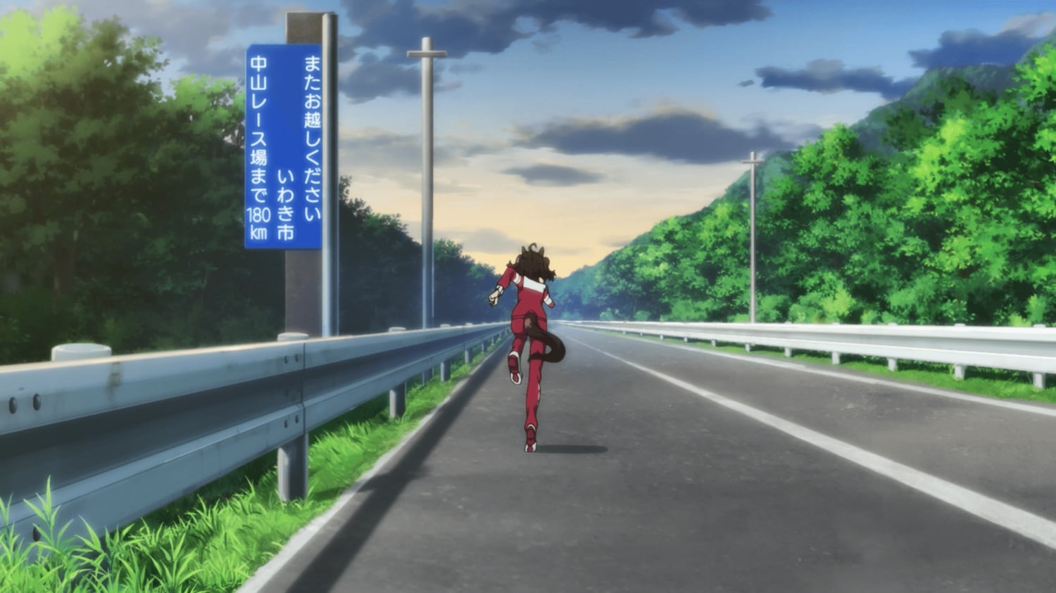 特別合宿を抜け出し、いわき市から離れるキタサンブラック　©2023 アニメ「ウマ娘 プリティーダービー Season 3」製作委員会