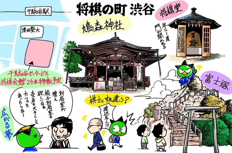 将棋会館周辺も楽しかった　©Junsei Chida