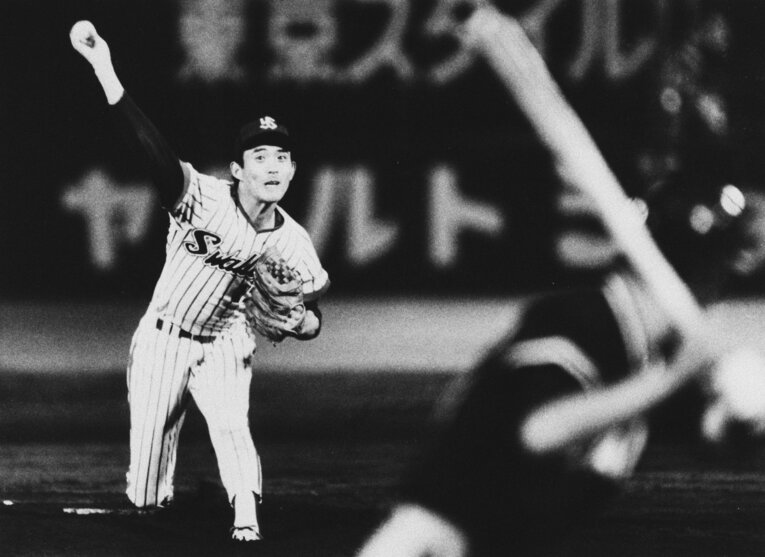 1978年7月12日の大洋戦で完封勝利した松岡弘　©KYODO