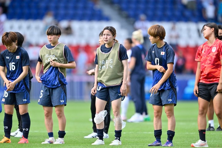 パリ五輪アメリカ戦「なでしこたちの涙」（全10枚中の7枚目）　©Takuya Nakachi/JMPA