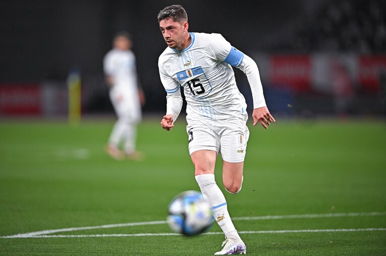 水沼氏が「立ち振る舞いがカッコいい」と評したウルグアイ代表バルベルデ（レアル・マドリー）の姿勢　©︎Takuya Kaneko/JMPA