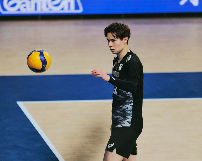 高橋藍（VNLスロベニア戦）©︎Yuki Suenaga