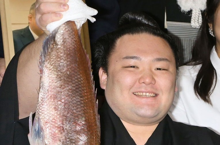 昨年3月に大関に昇進した朝乃山。今年の5月場所の最中に、相撲協会のガイドライン違反が発覚した ／ photograph by KYODO