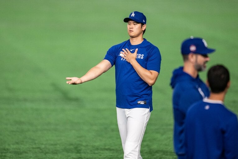 【最新フォト】MLB開幕シリーズ2025　大谷翔平らドジャース軍団は東京ドームでのびのびと調整　©︎Nanae Suzuki