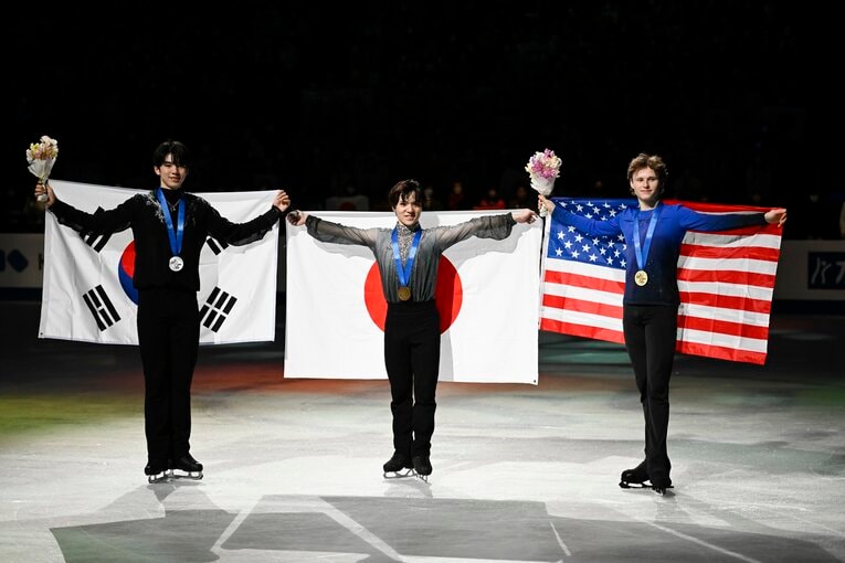 世界選手権連覇を果たした宇野　©Asami Enomoto