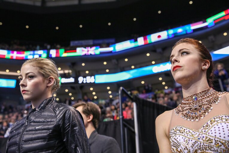 2016年ボストン世界選手権でのゴールドとワグナー。総合4位という結果に、完璧主義者だったゴールドの心は耐えられなかった