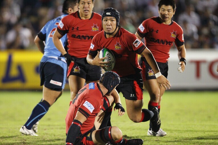 三洋電機ワイルドナイツ時代の堀江翔太（2008年）　©︎AFLO SPORT