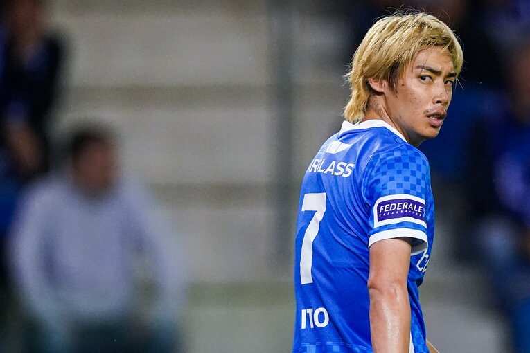 2019年2月からベルギーリーグ・ヘンクでプレーしている伊東純也（29歳）。クラブで4シーズン目となる今季もリーグ8得点（4月19日現在）と活躍　©Getty Images