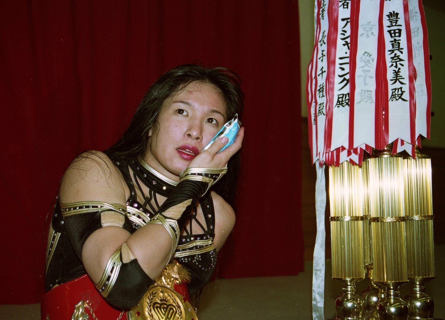 WWWA世界シングル戦でベルトを奪取した豊田真奈美　©東京スポーツ新聞社