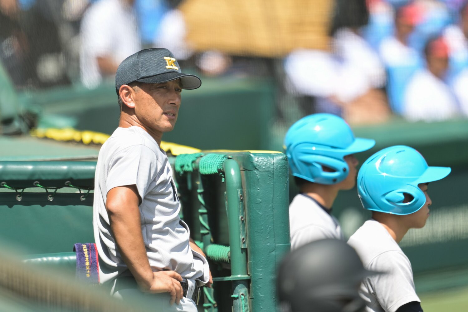 森林監督率いる慶応高校はクーリングタイムも練習から実際に導入していたという　©Nanae Suzuki