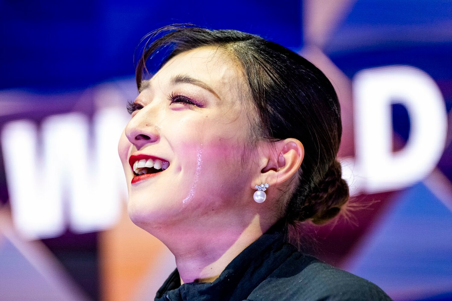 キスアンドクライでの坂本の頬には涙が伝っていた　©Getty Images